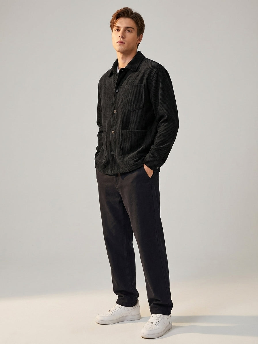 Men's Casual Corduroy Cargo Shorts - Summer Outdoor