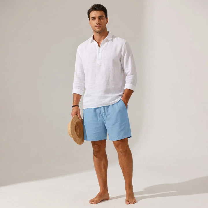 Men's Casual Cotton-Linen Blend Shorts - Summer Comfort