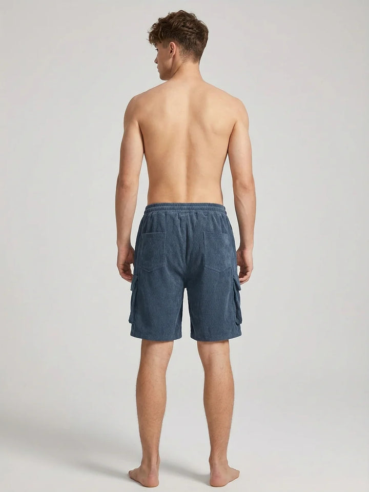 Men's Casual Corduroy Cargo Shorts - Summer Outdoor