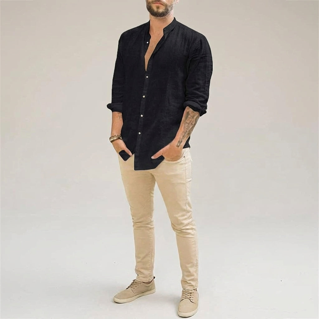 Men's Casual Linen Shirt - Summer Comfort