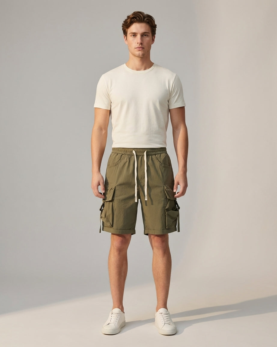 Men's Casual Cotton Cargo Shorts - Summer Outdoor Adventure