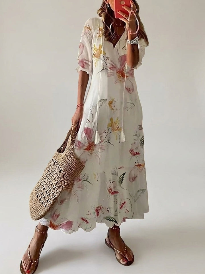Sage | Women's Boho Floral Maxi Dress