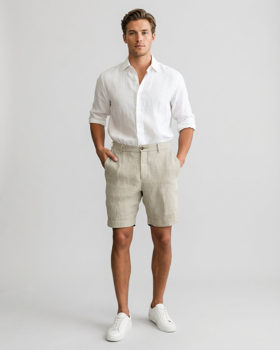 Men's Casual Linen Shorts - Summer Comfort