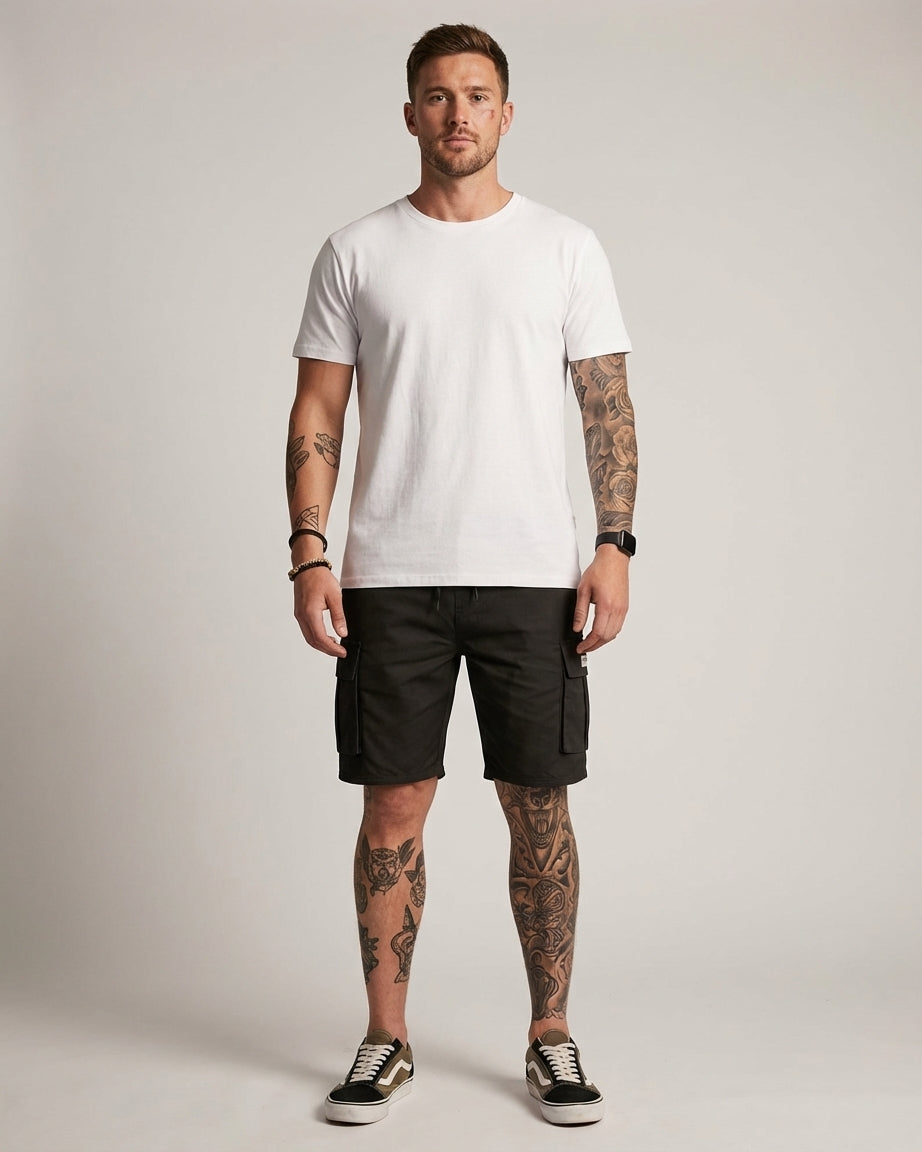 Men's Casual Cotton Cargo Shorts - Summer Outdoor