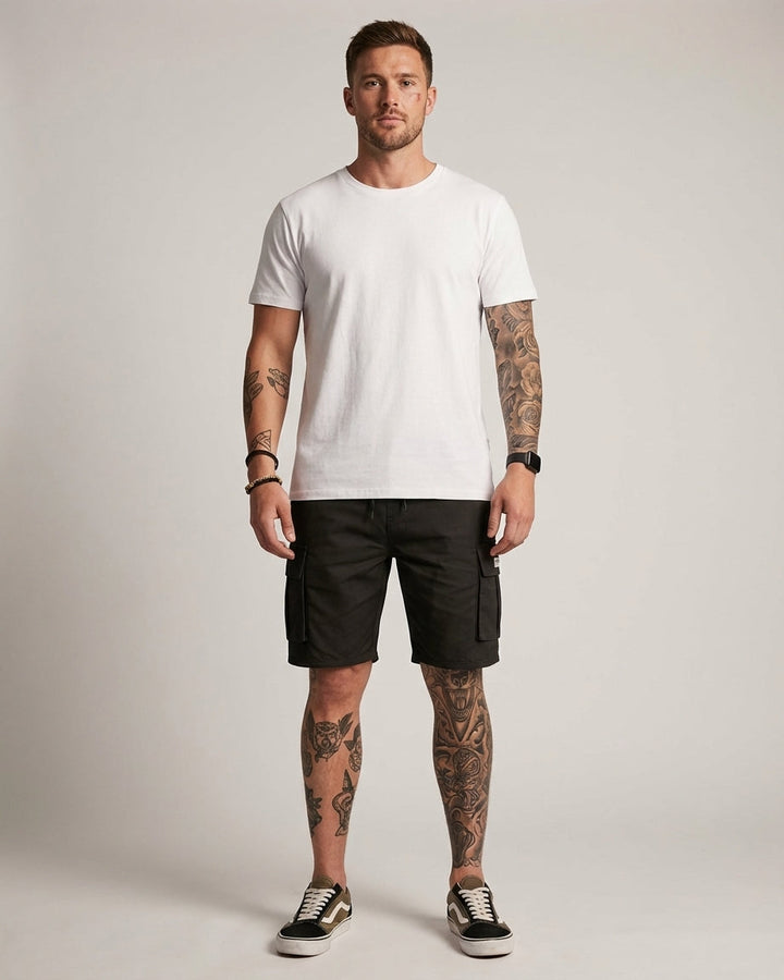 Men's Casual Cotton Cargo Shorts - Summer Outdoor
