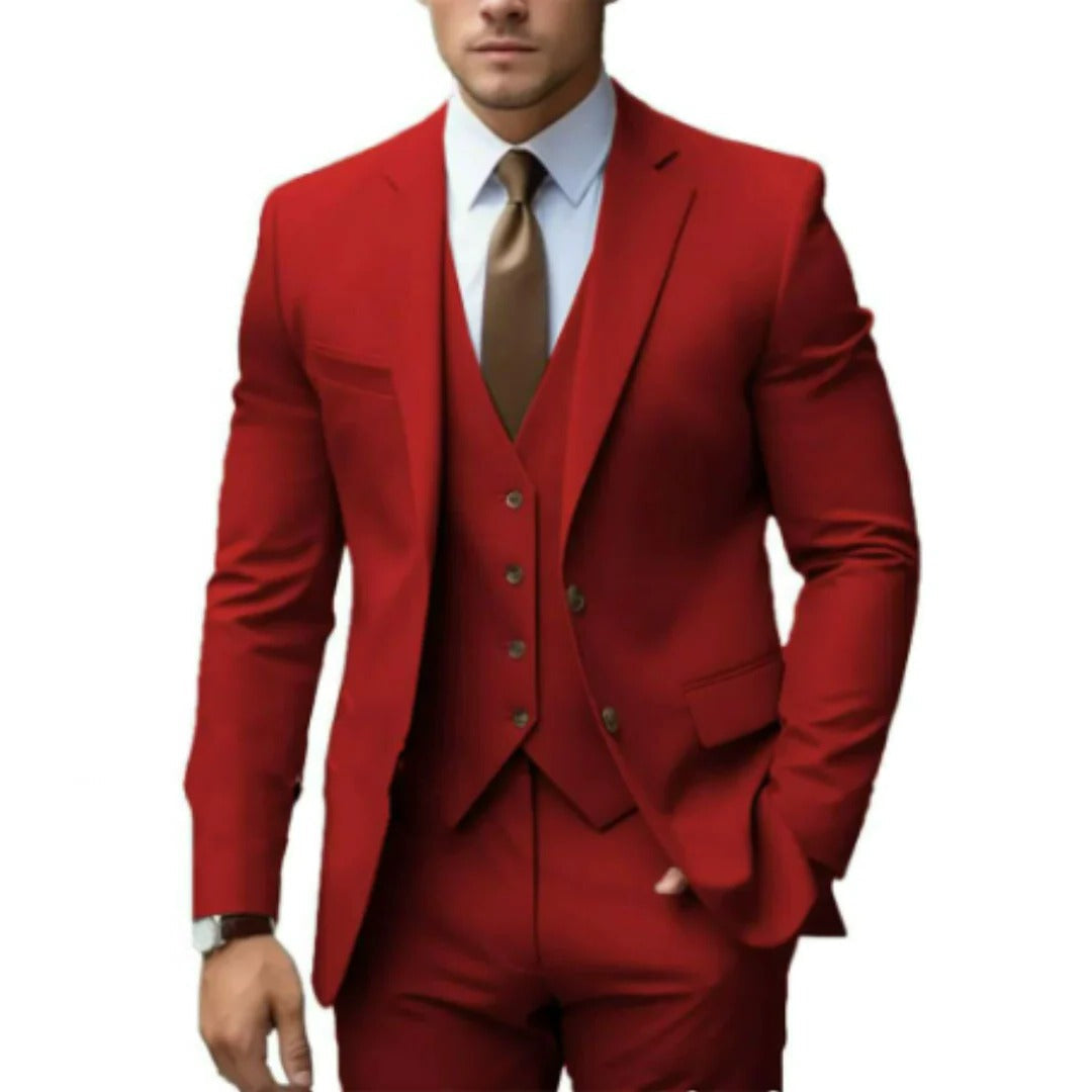 Men's Three-Piece Suit Set