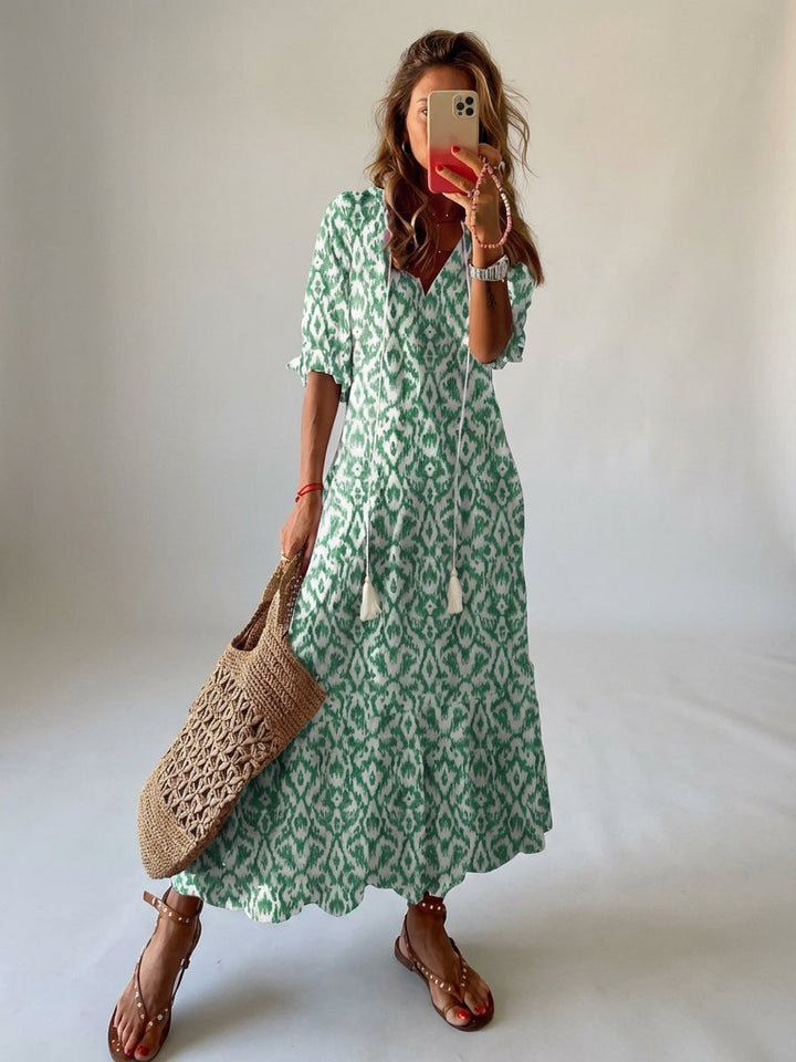 Sage | Women's Boho Floral Maxi Dress