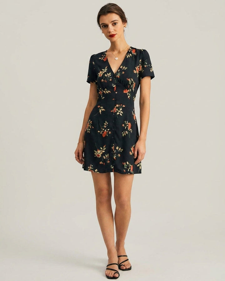 Nora | Women's Floral V Neck Maxi Dress