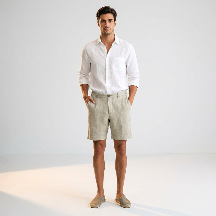 Men's Casual Linen Shorts - Summer Comfort