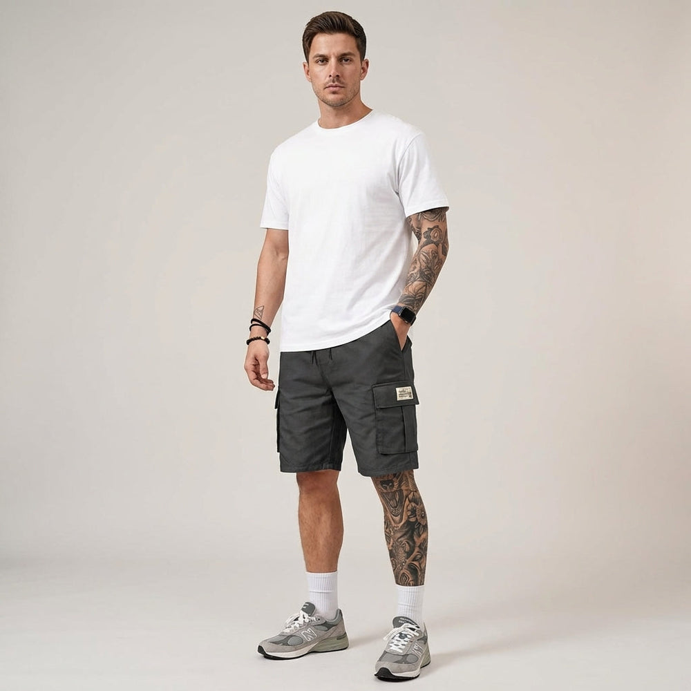 Men's Casual Cotton Cargo Shorts - Summer Outdoor