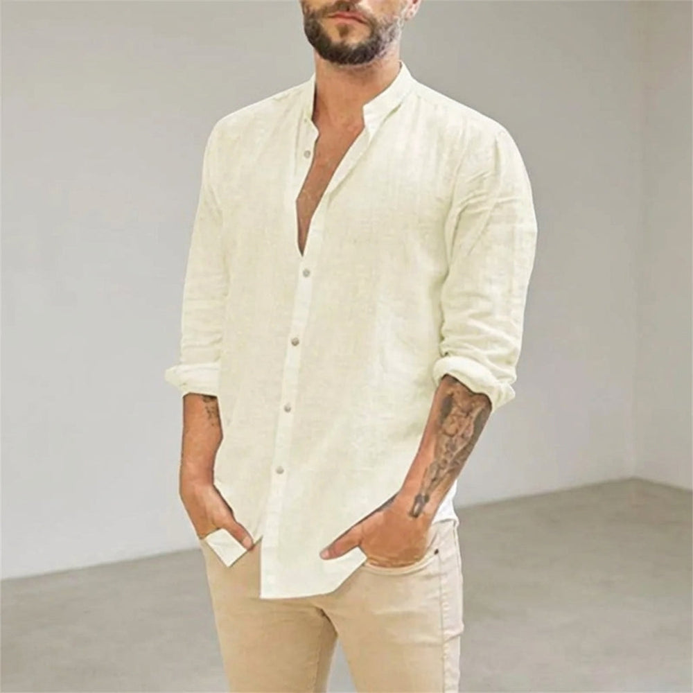 Men's Casual Linen Shirt - Summer Comfort