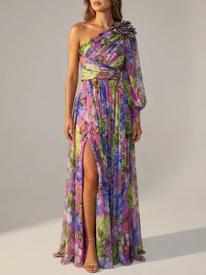 Faye | Women's Floral Side Slit Maxi Dress