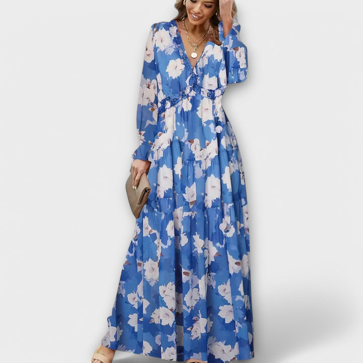 Moriah | Women's Floral Pleated Maxi Dress