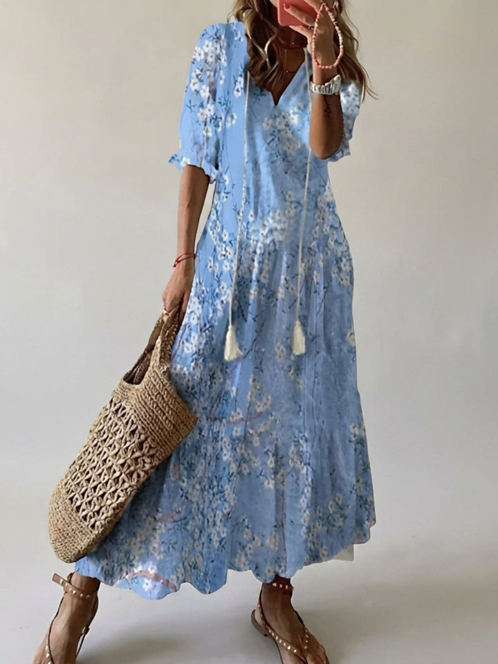 Sage | Women's Boho Floral Maxi Dress