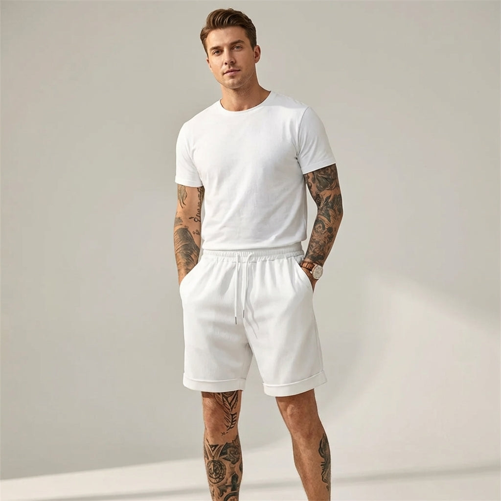 Men's Casual Lightweight Cuffed Shorts - Summer Outdoor