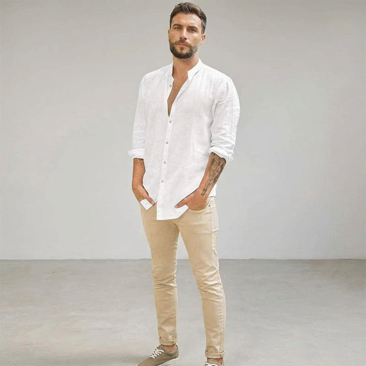 Men's Casual Linen Shirt - Summer Comfort