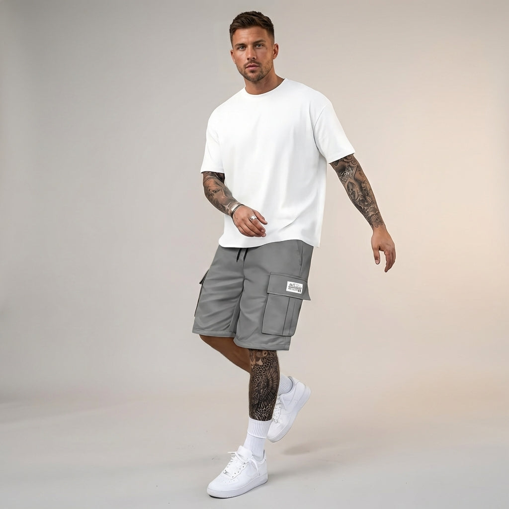 Men's Casual Cotton Cargo Shorts - Summer Outdoor