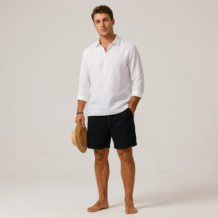 Men's Casual Cotton-Linen Blend Shorts - Summer Comfort