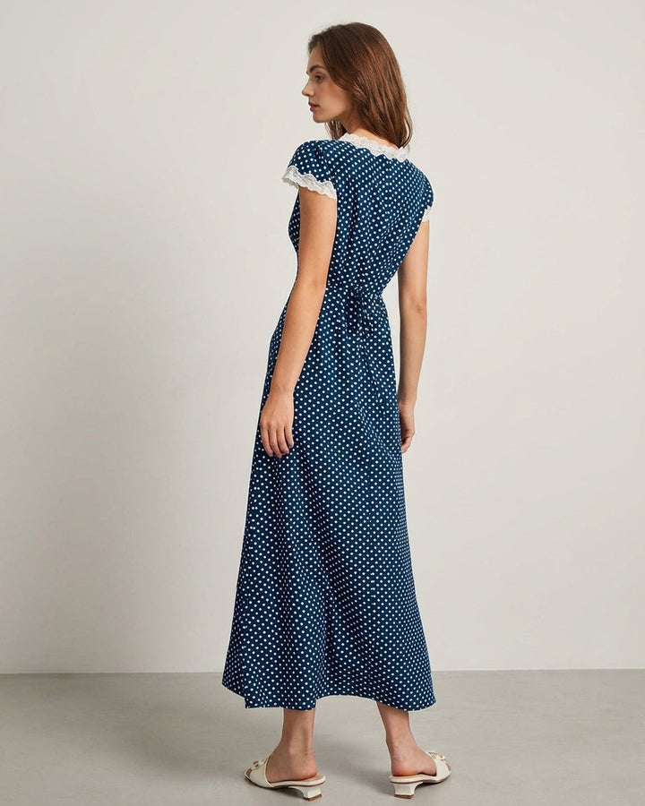 Ivy | Women's Casual Polka Dot Maxi Dress