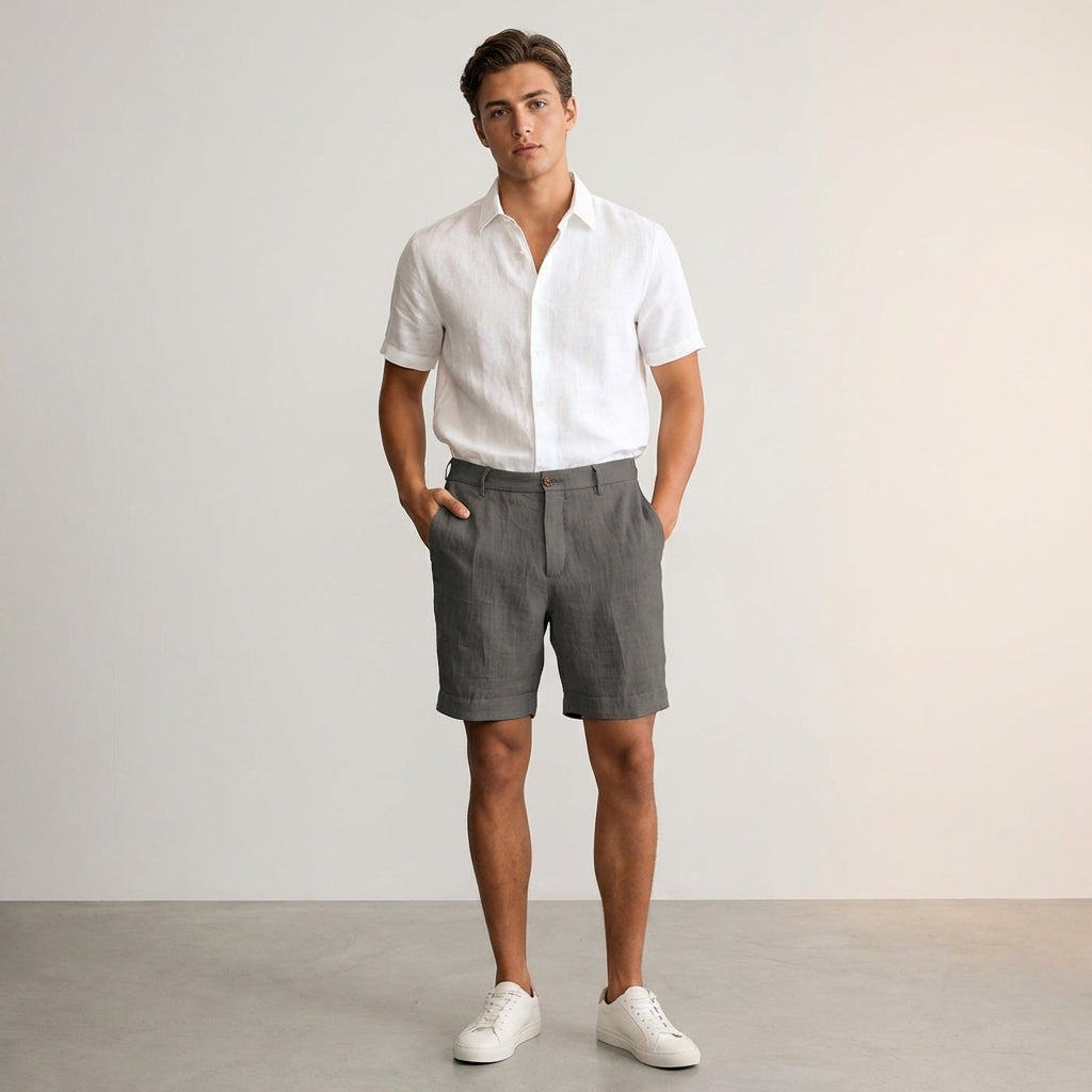 Men's Casual Linen Shorts - Summer Comfort