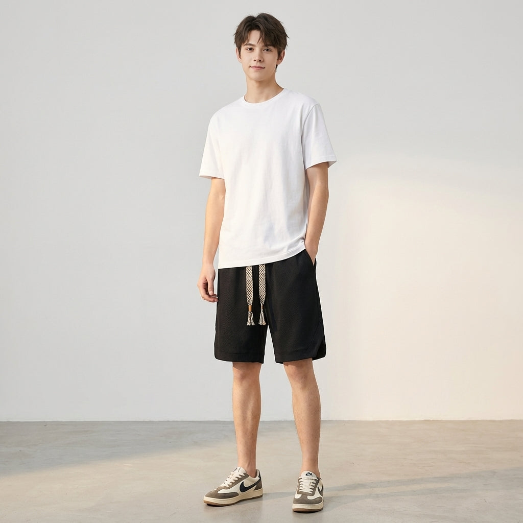 Men's Casual Knit Lounge Shorts - Comfortable Everyday Wear