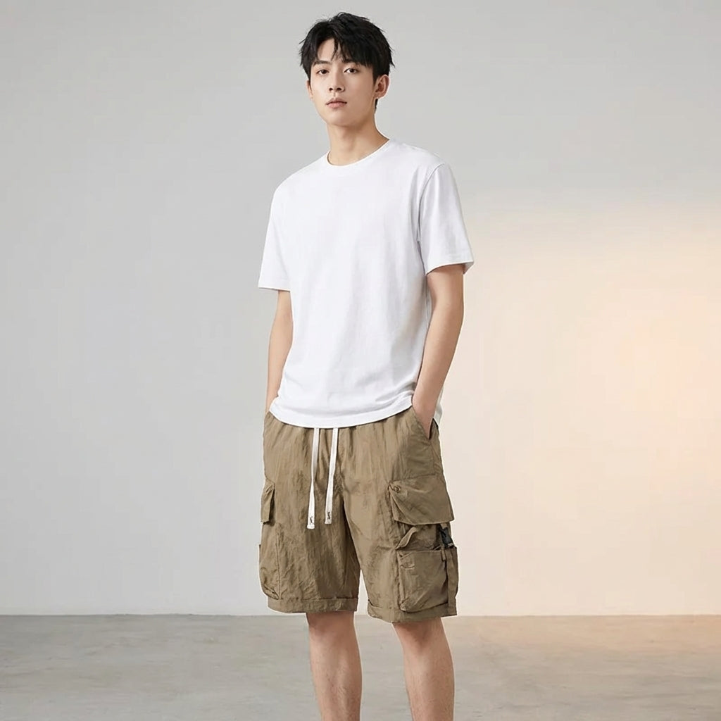 Men's Casual Cotton Cargo Shorts - Summer Outdoor Adventure