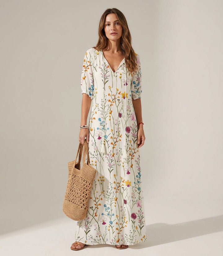 Sage | Women's Boho Floral Maxi Dress