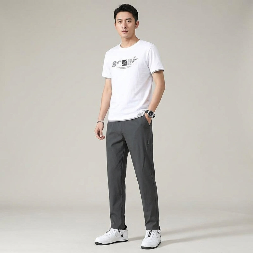 Men's Casual Knit Jogging Pants - Sporty Comfort