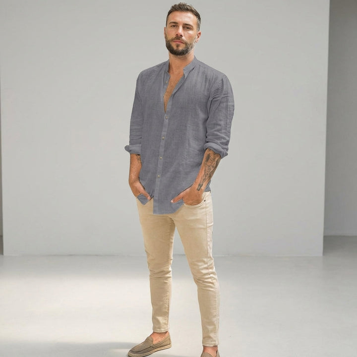 Men's Casual Linen Shirt - Summer Comfort
