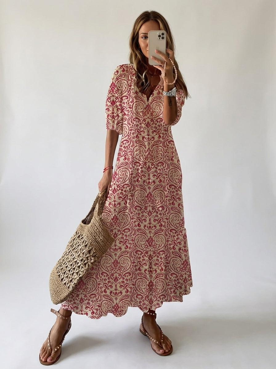 Sage | Women's Boho Floral Maxi Dress