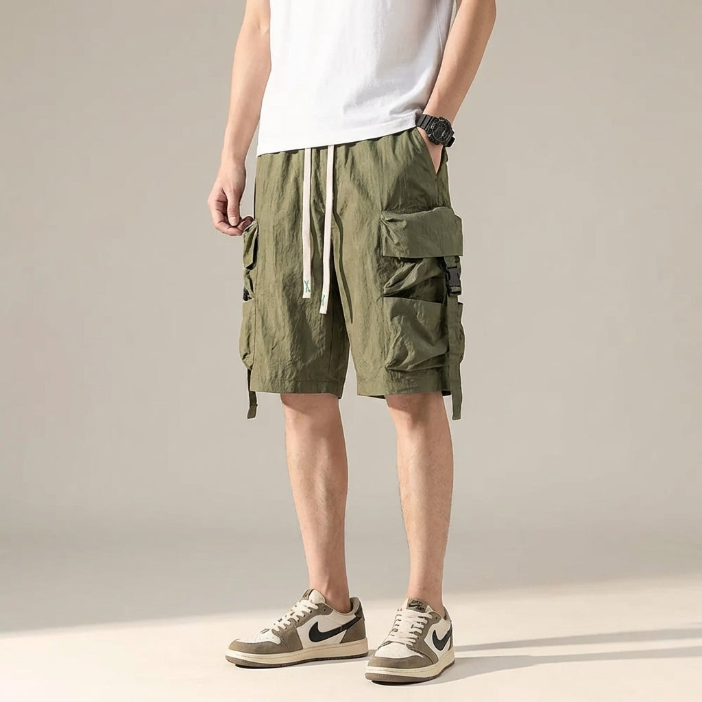 Men's Casual Cotton Cargo Shorts - Summer Outdoor Adventure