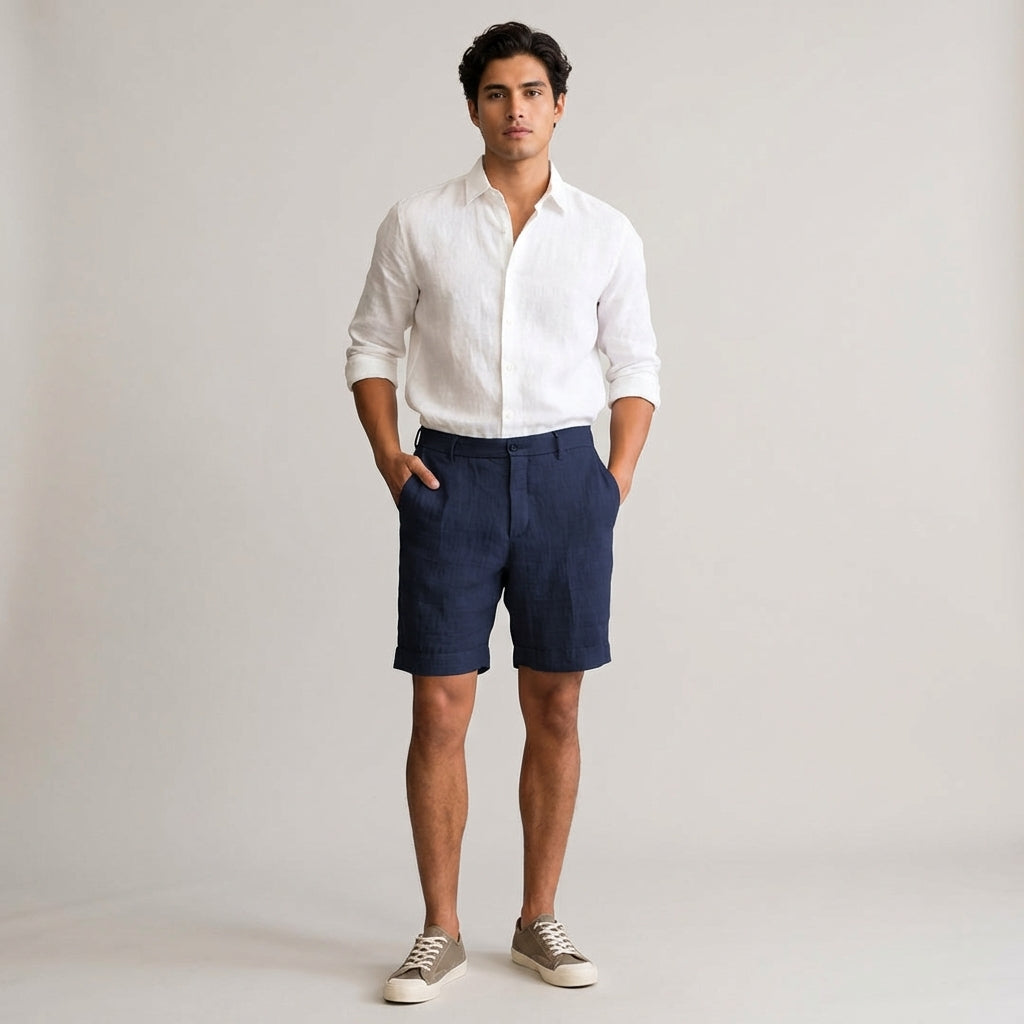 Men's Casual Linen Shorts - Summer Comfort