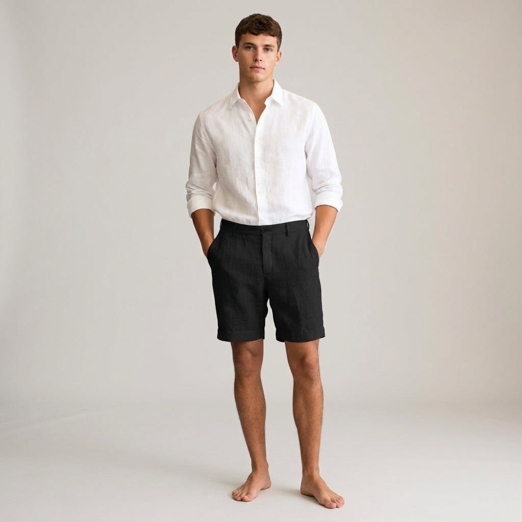 Men's Casual Linen Shorts - Summer Comfort