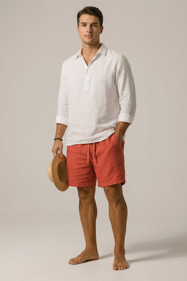 Men's Casual Cotton-Linen Blend Shorts - Summer Comfort