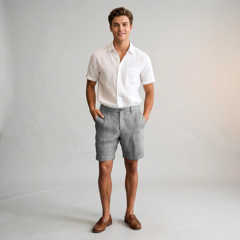 Men's Casual Linen Shorts - Summer Comfort