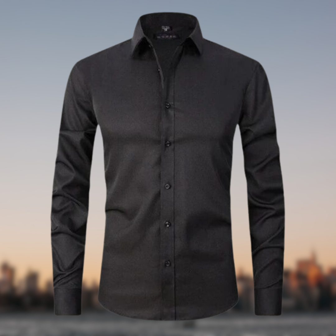 Men's Casual Stretch Cotton Dress Shirt - Comfortable Everyday Wear