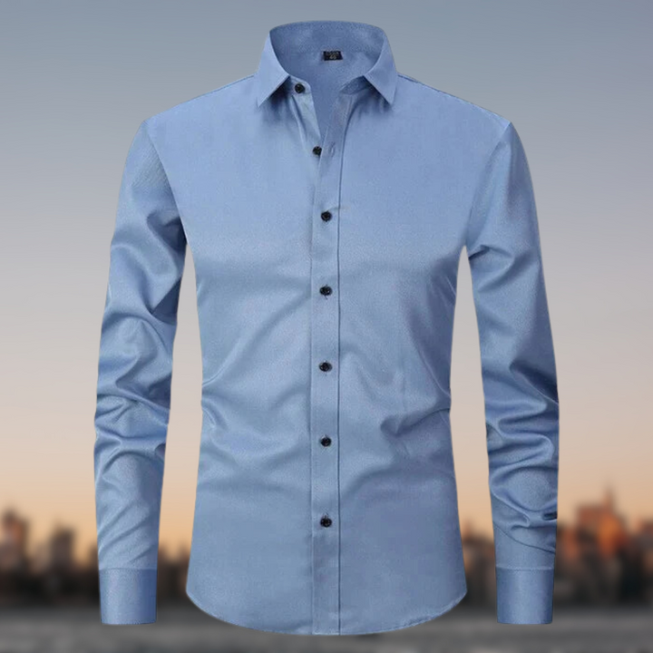 Men's Casual Stretch Cotton Dress Shirt - Comfortable Everyday Wear