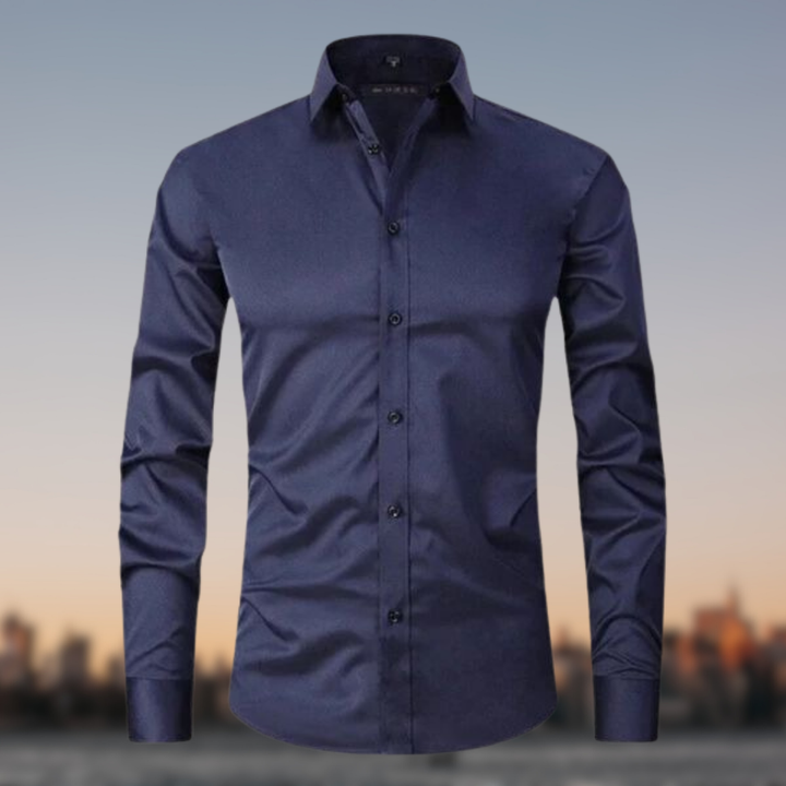 Men's Casual Stretch Cotton Dress Shirt - Comfortable Everyday Wear