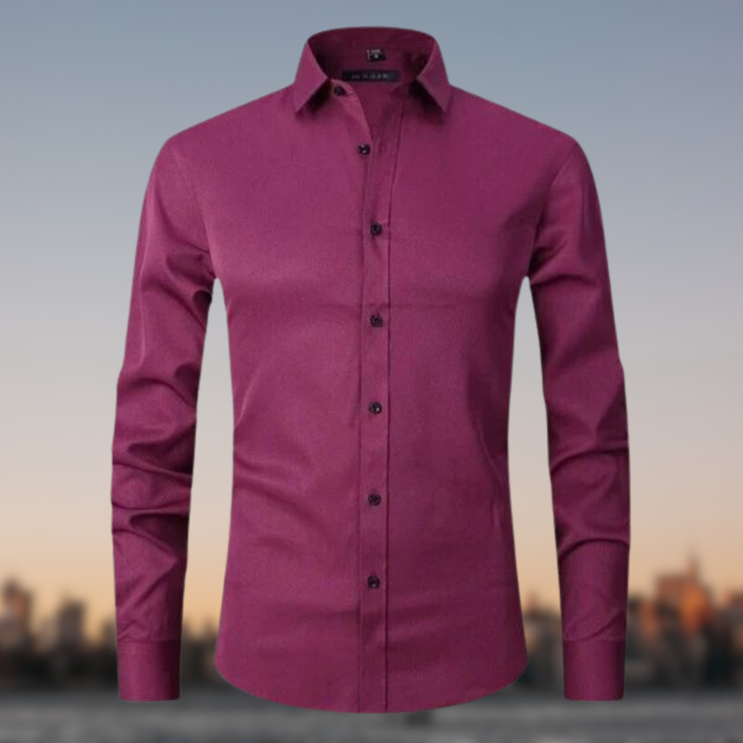 Men's Casual Stretch Cotton Dress Shirt - Comfortable Everyday Wear