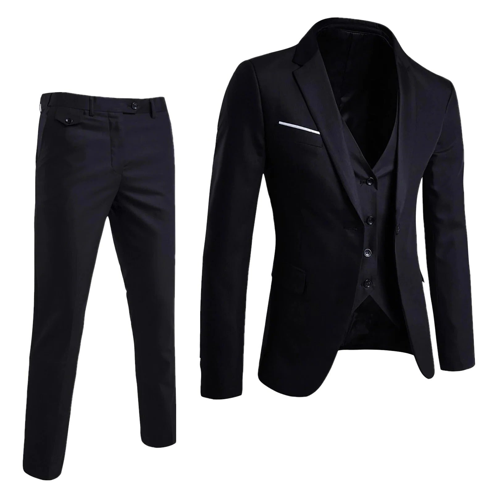 Cruz | Men's Tailored 3-Piece Business Suit Set