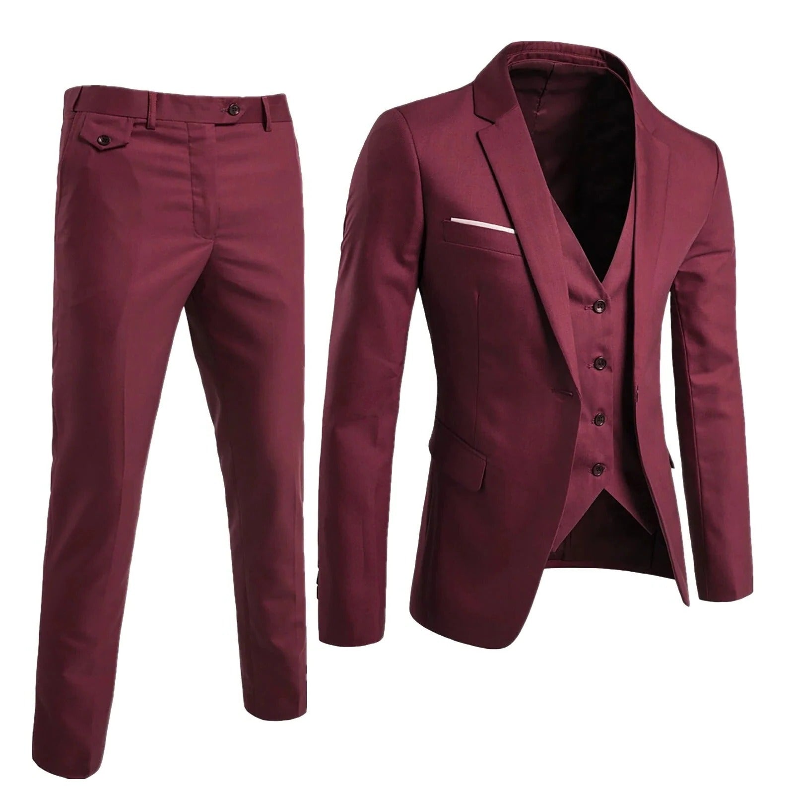 Cruz | Men's Tailored 3-Piece Business Suit Set