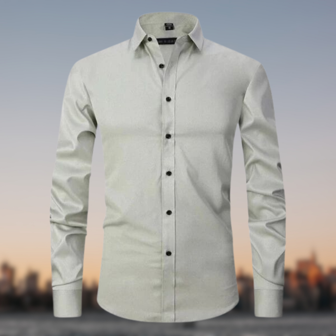 Men's Casual Stretch Cotton Dress Shirt - Comfortable Everyday Wear