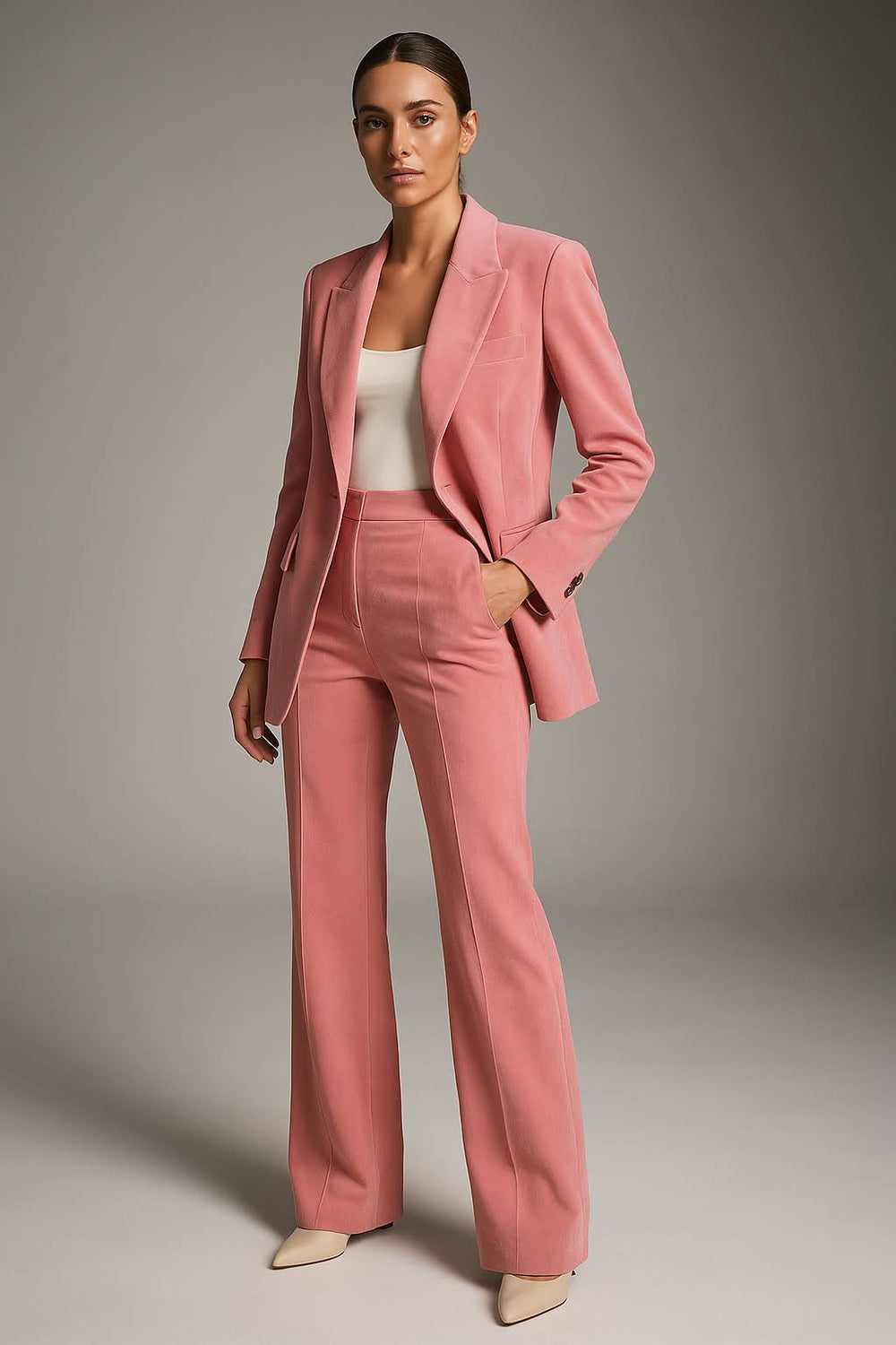 Sophia | Women's Tailored Blouse and Pants Set, Work