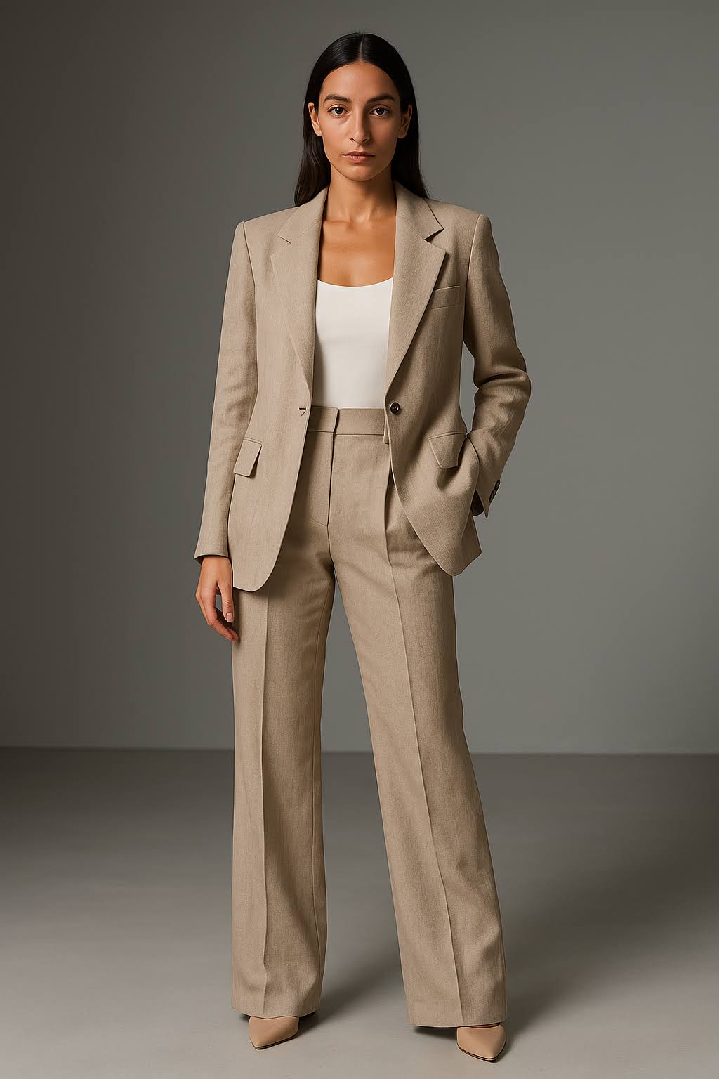 Sophia | Women's Tailored Blouse and Pants Set, Work