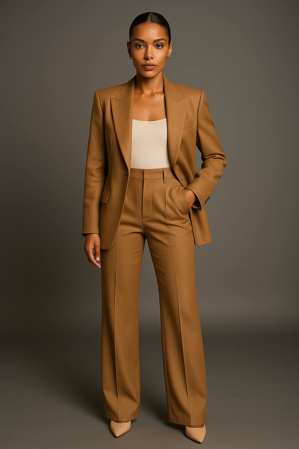Sophia | Women's Tailored Blouse and Pants Set, Work