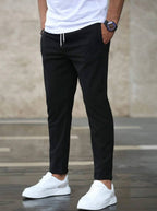 Men's Slim Fit Casual Drawstring Pants