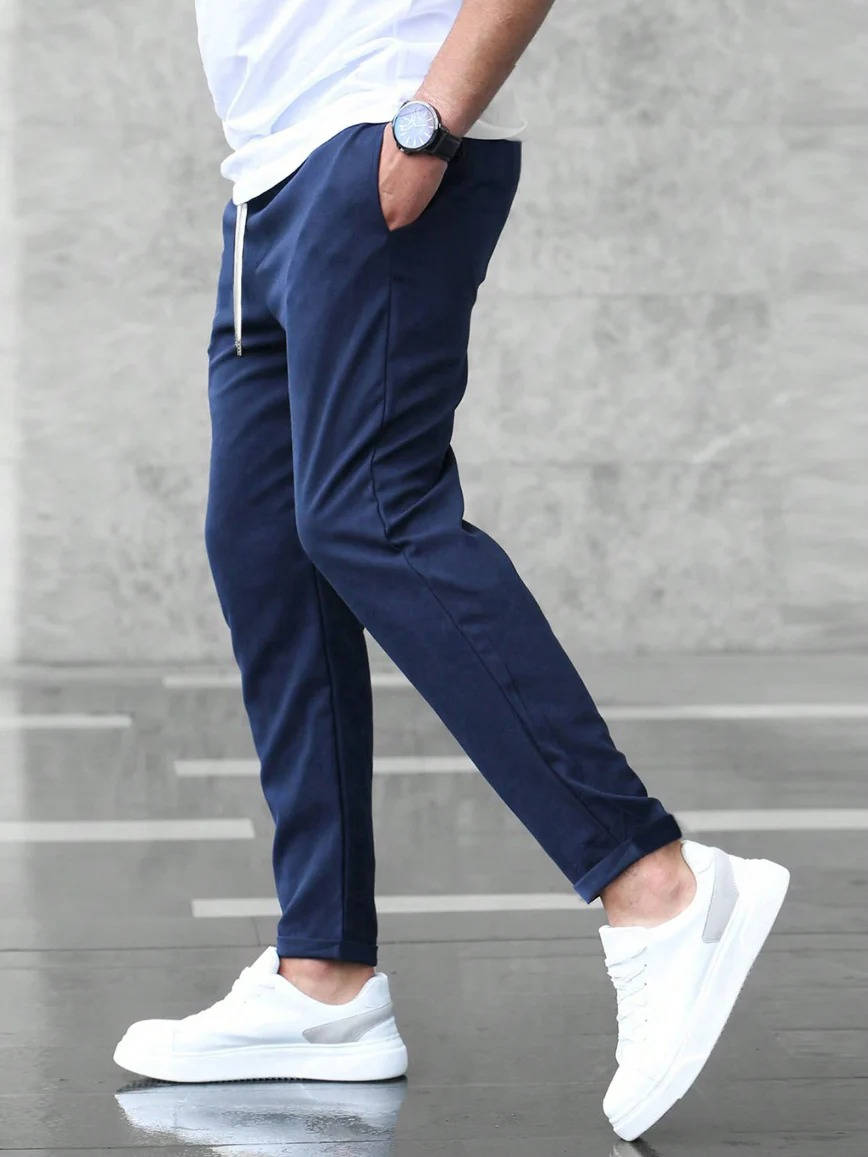 Men's Slim Fit Casual Drawstring Pants