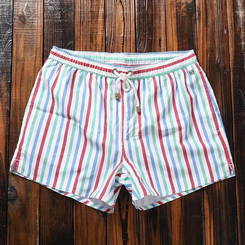 Men's Striped Swim Shorts