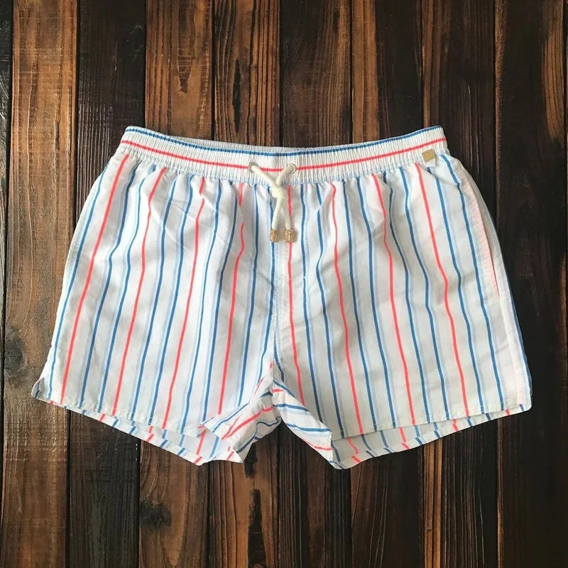 Men's Striped Swim Shorts