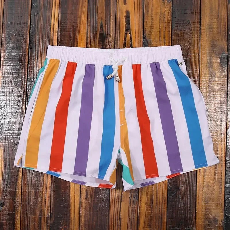 Men's Striped Swim Shorts